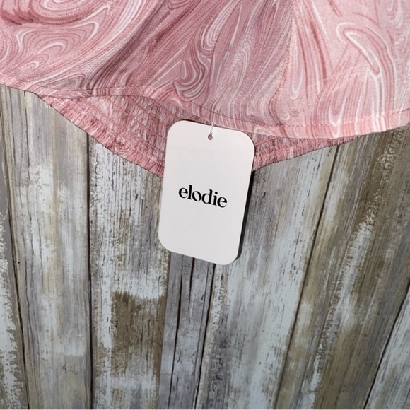 NWT Elodie Ruched Strappy Pink Halter Crop - Picture 8 of 10